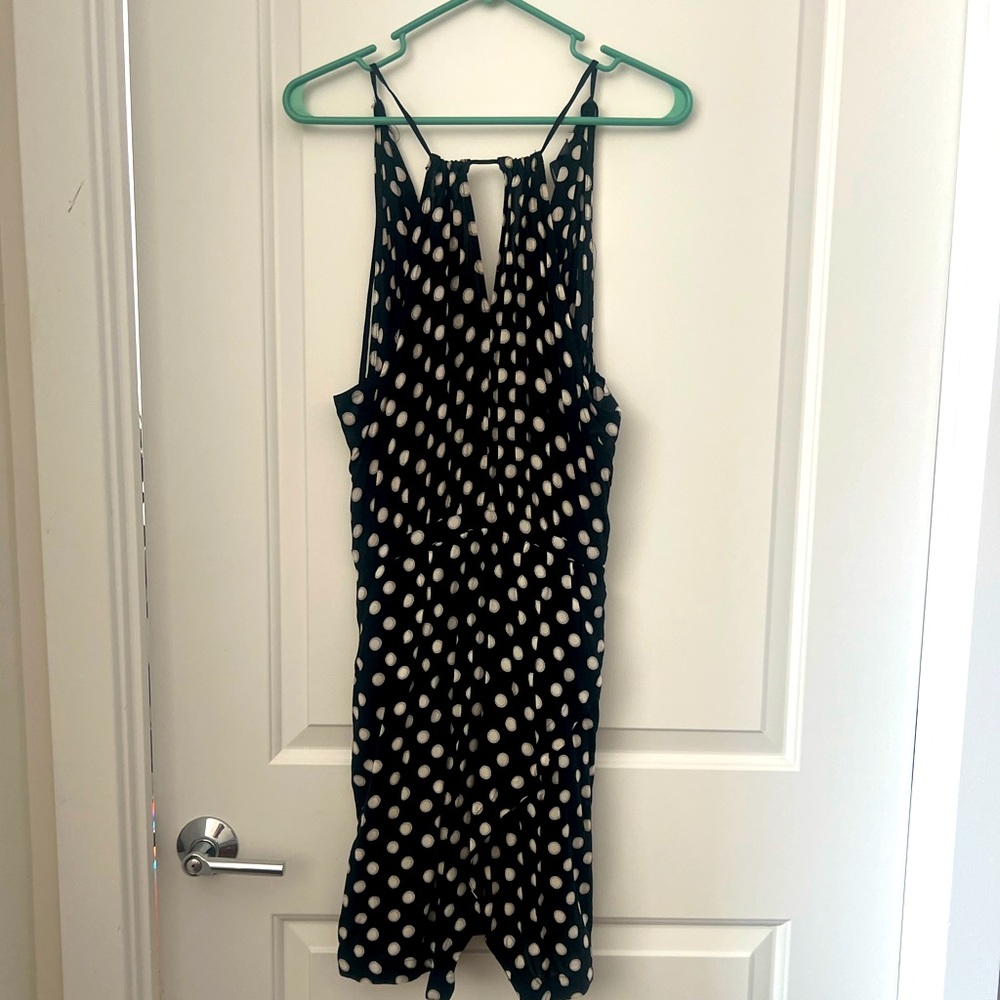 Anthropologie Maeve Small Polka dot black and white dress
